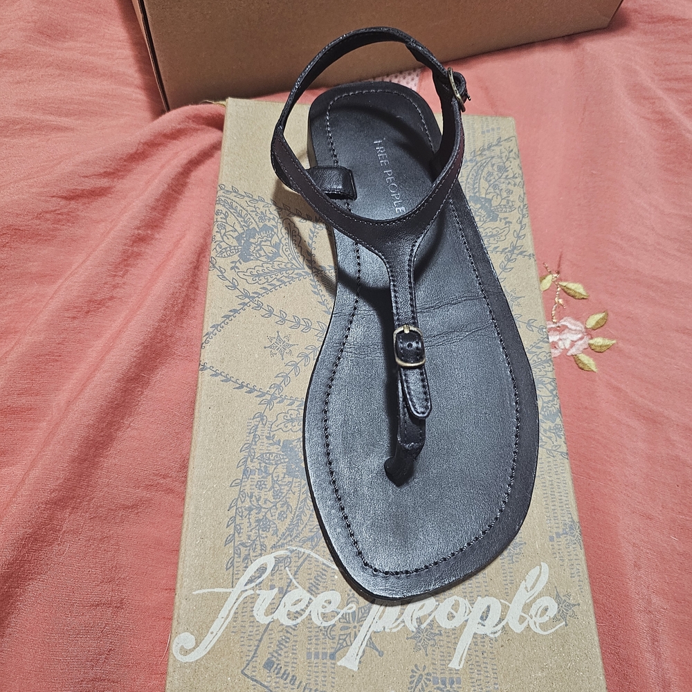 Free People Elegant Black Sandals